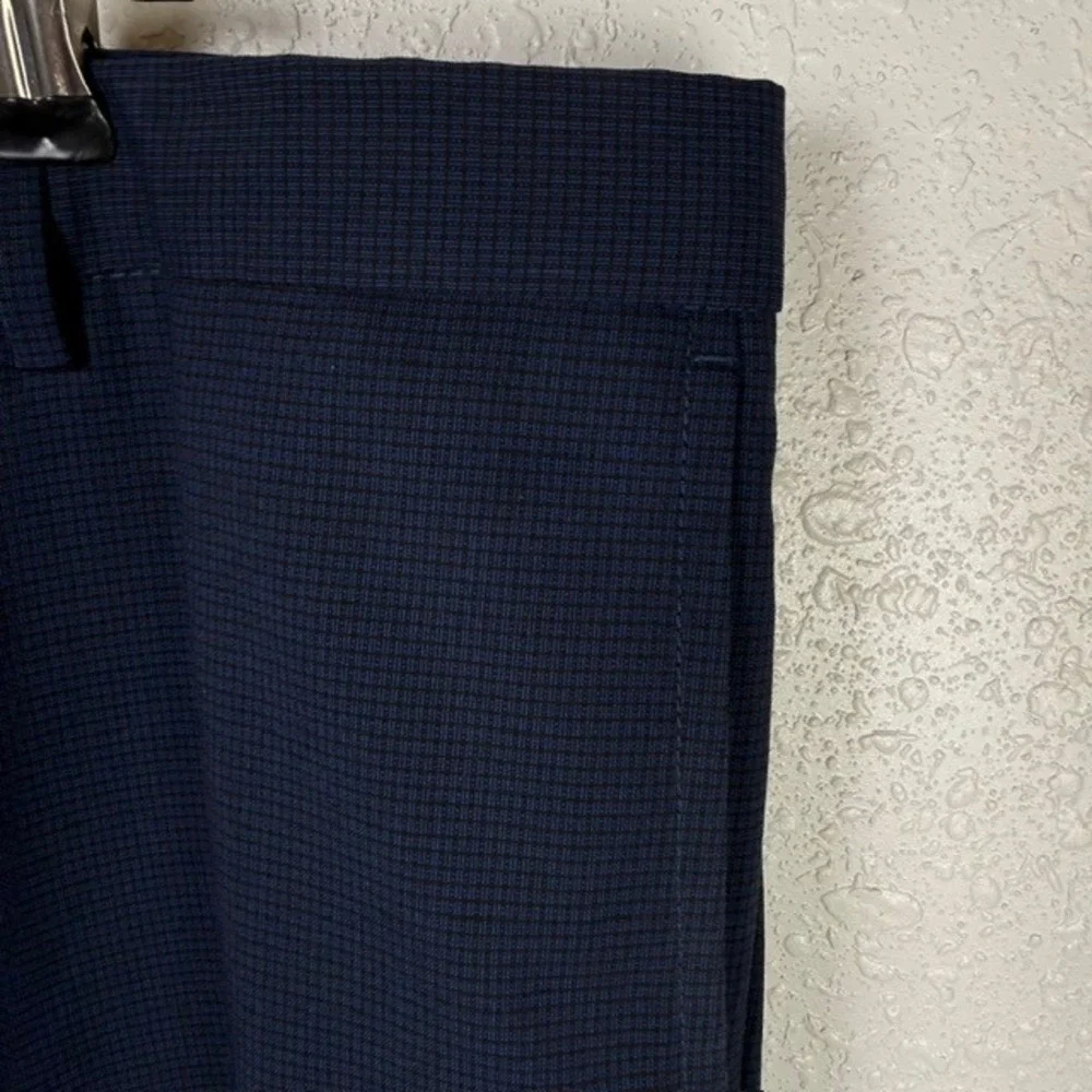 Banana Republic Slim Fit Dress Pants (Micro-Check Pattern) Navy Blue 36x32